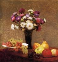 Fantin-Latour, Henri - Asters and Fruit on a Table